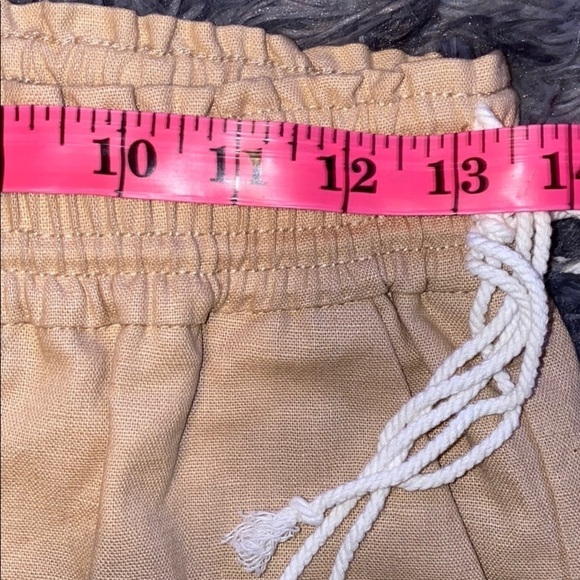 NWT J Crew tan elastic  waist linen shorts Sz Xs - Picture 7 of 10